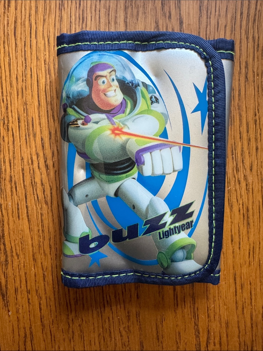 Buzz Lightyear Trifold Wallet - Silver, Blue, Green